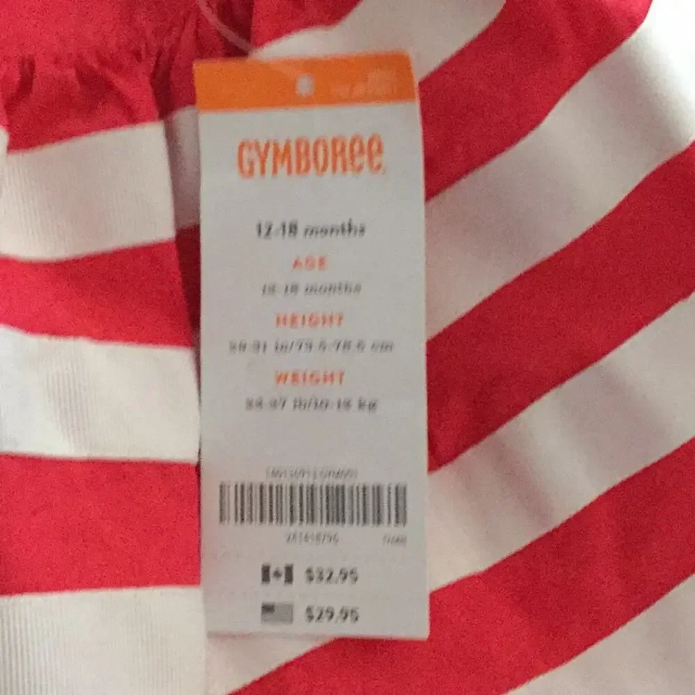 Gymboree Pink white stripe skirt diaper cover NWT